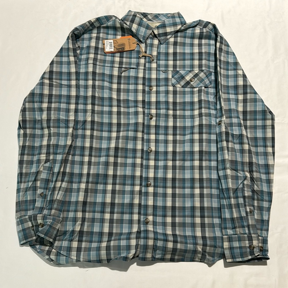 Duck Camp Blue PickWick Plaid Shirt new